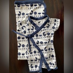 Monica & Andy Grill Master Romper with Blanket